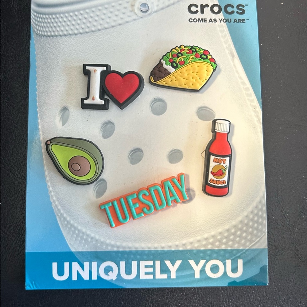 CROCS White Classic Clog with Jibbitz Charms